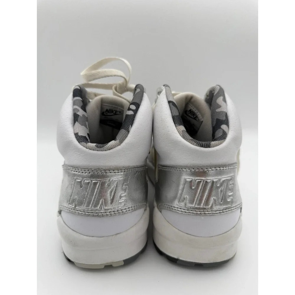 Nike Air Trainer SC High White Metallic Silver Camo 585125-100 Mens 8